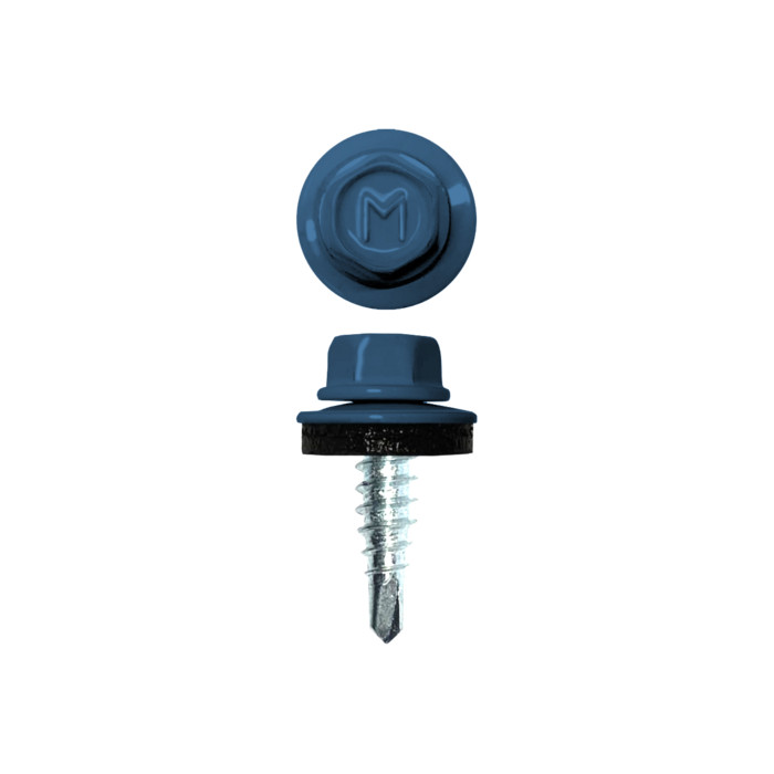 Саморез по металлу Daxmer 4,8х19 (250шт) сверло №2 RAL 5007